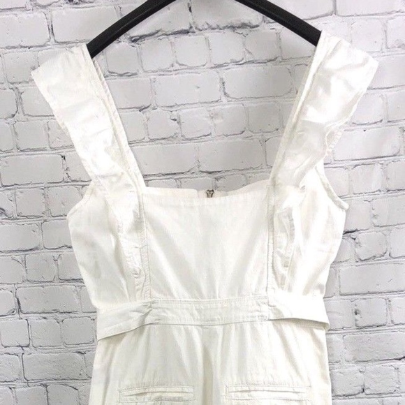 Free People Sun Valley Jumpsuit Ivory Wide Leg, 4